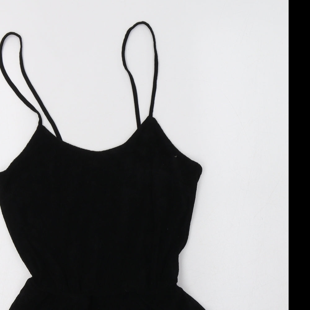 H&M Womens Black  Polyester Playsuit One-Piece Size XS