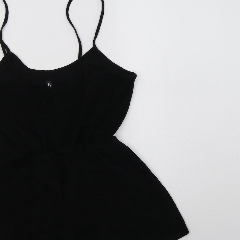 H&M Womens Black  Polyester Playsuit One-Piece Size XS