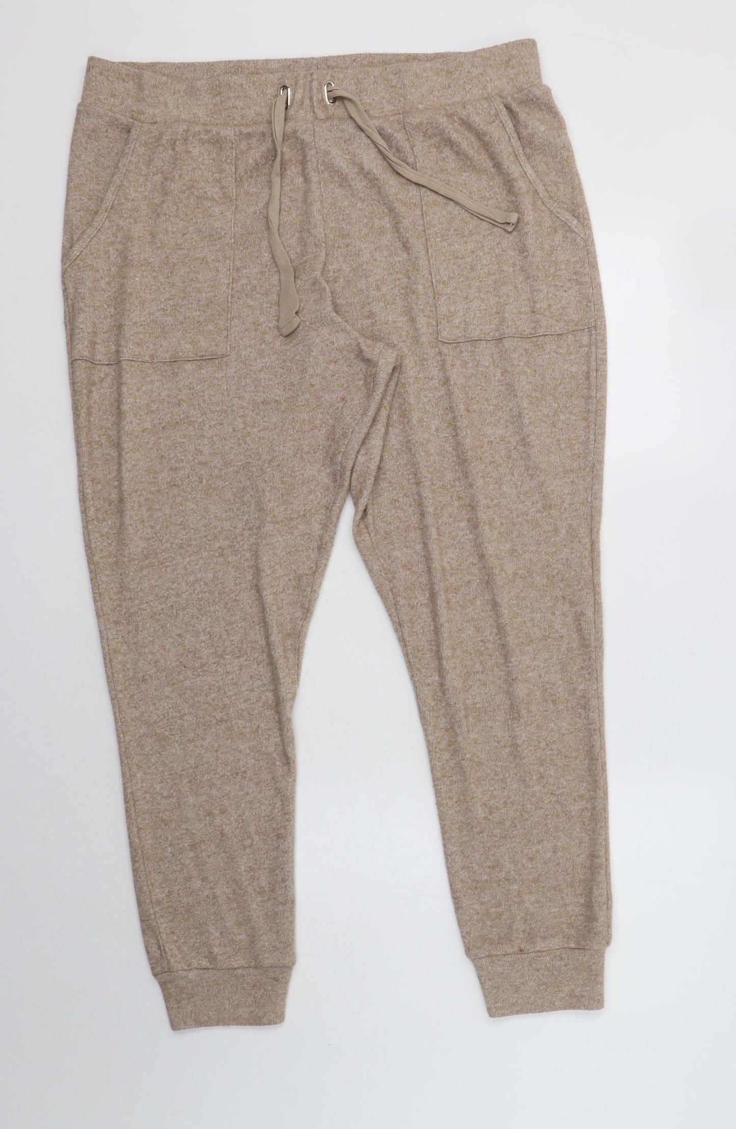 F&F Womens Beige  Polyester  Lounge Pants Size 18  Drawstring