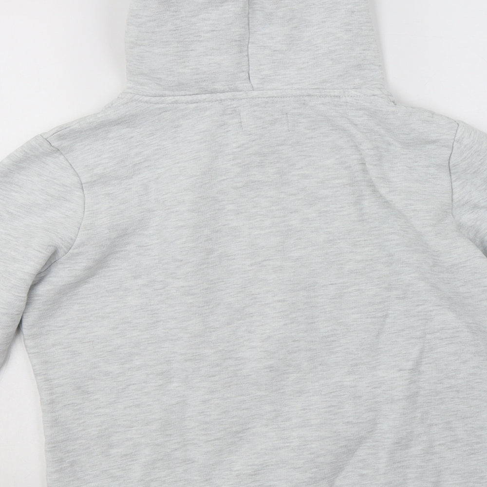 Superdry Womens Grey  Cotton Full Zip Hoodie Size 14  Zip