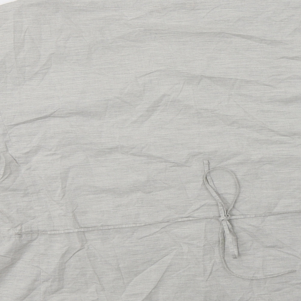 Gap Womens Grey  Cotton Basic Blouse Size XL Round Neck