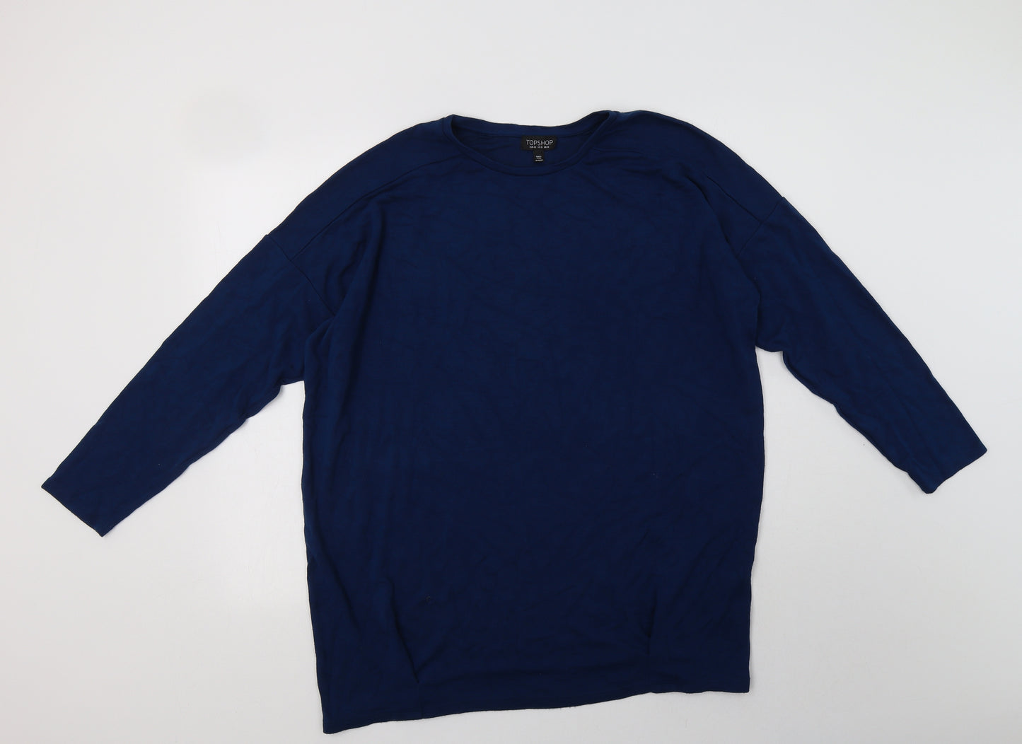 Topshop Womens Blue  Viscose Tunic Sweatshirt Size 14