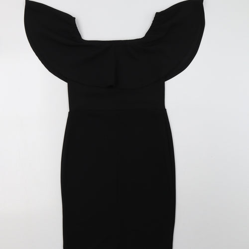 Primark Womens Black  Polyester Bodycon  Size 8  Off the Shoulder