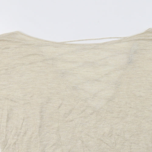 Only Womens Beige Round Neck  Acrylic Pullover Jumper Size S