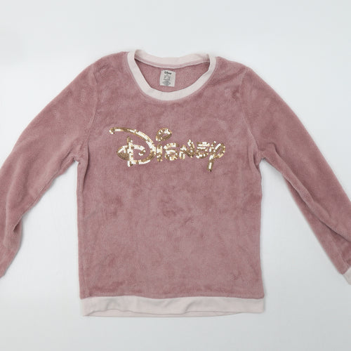 Primark Womens Pink  Polyester Top Pyjama Top Size 10   - Sequin Detail
