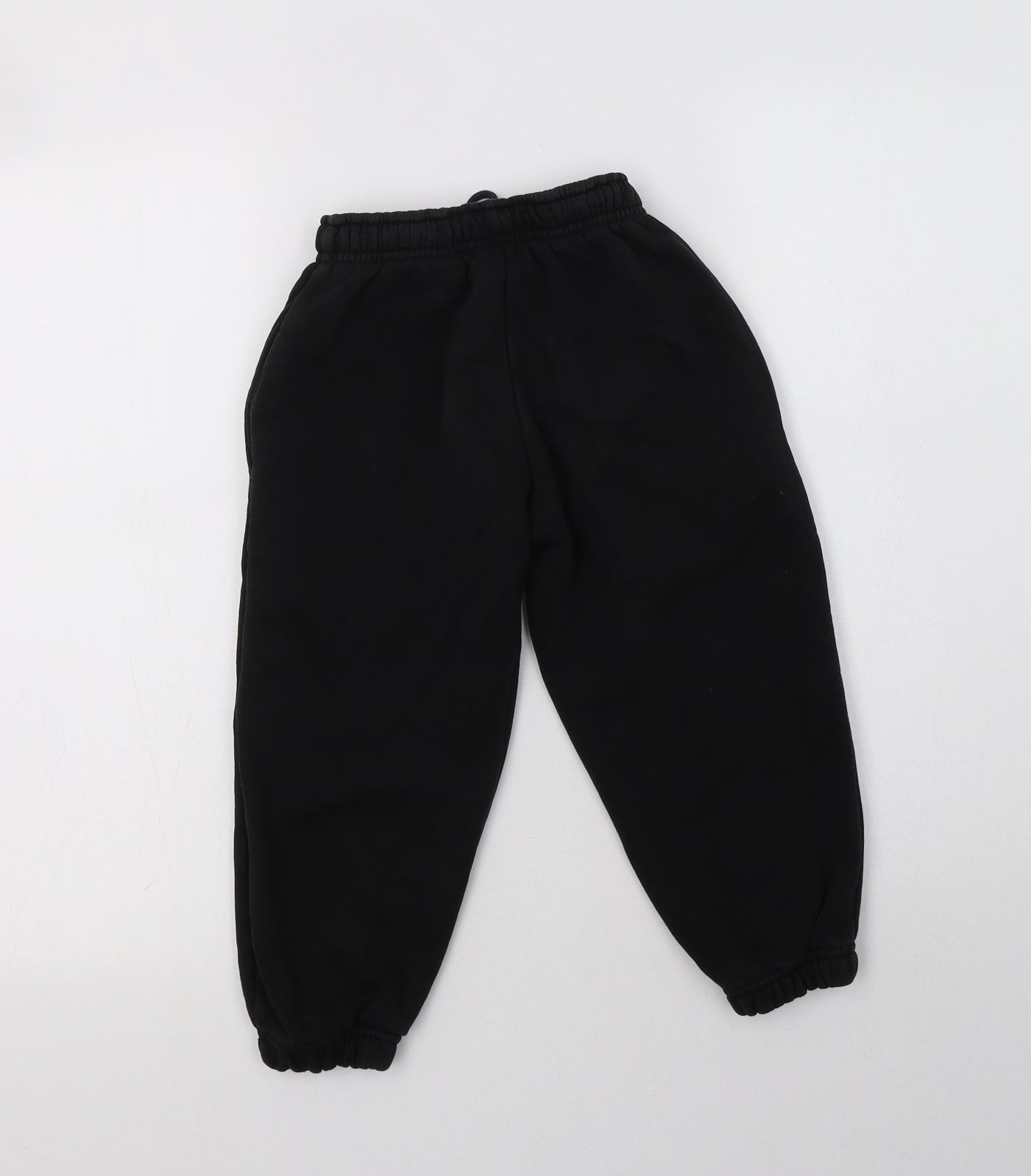 Sportex Boys Black  Cotton Jogger Trousers Size 3-4 Years  Regular Drawstring