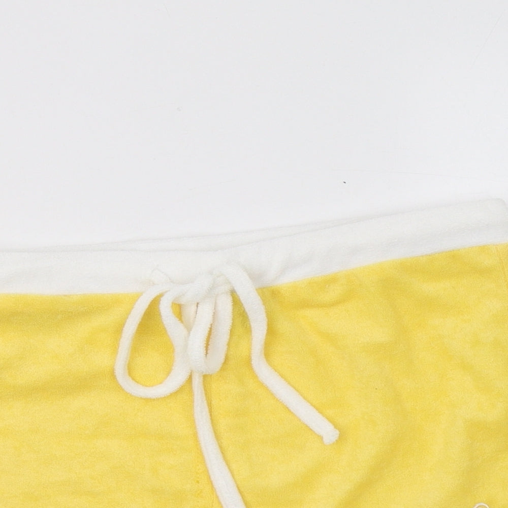 SheIn Womens Yellow  Polyester Mini Skirt Size S   Drawstring