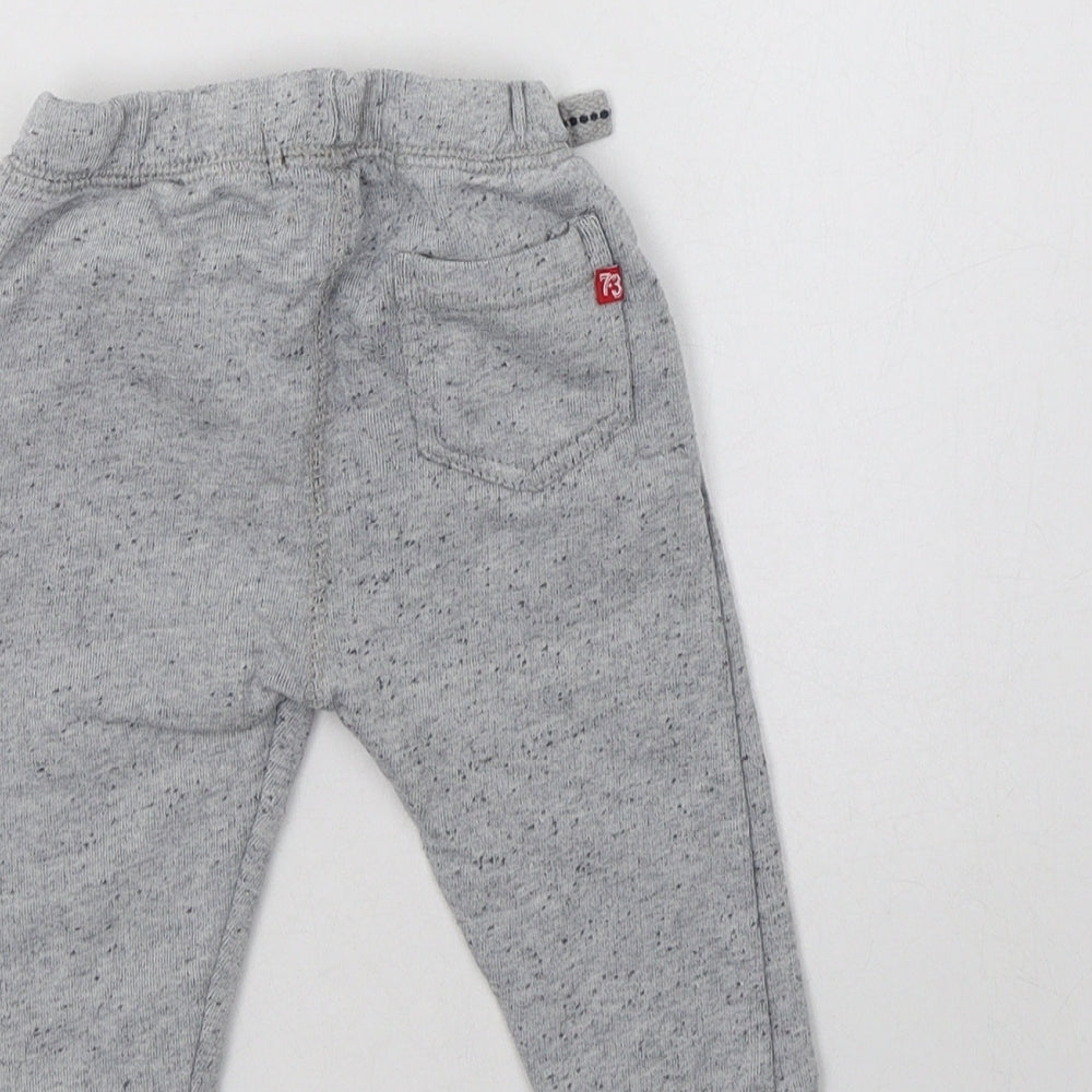 Minoti Baby Grey  Cotton Pedal Pusher Trousers Size 6-9 Months  Drawstring