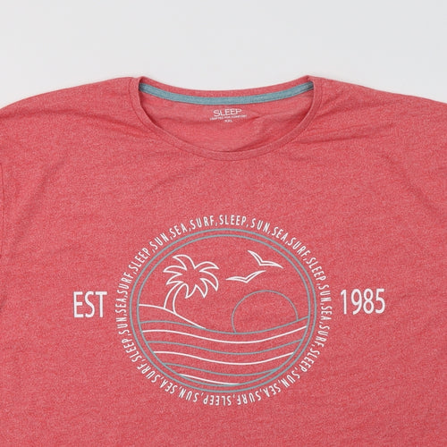 Matalan Mens Orange  Cotton  Pyjama Top Size 2XL