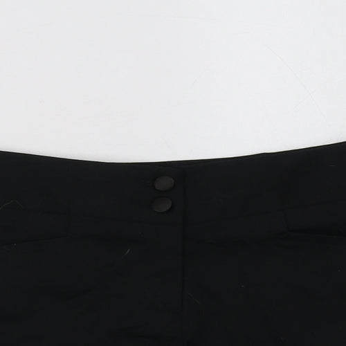 New Look Womens Black  Cotton Chino Shorts Size 6 L3 in Regular Button