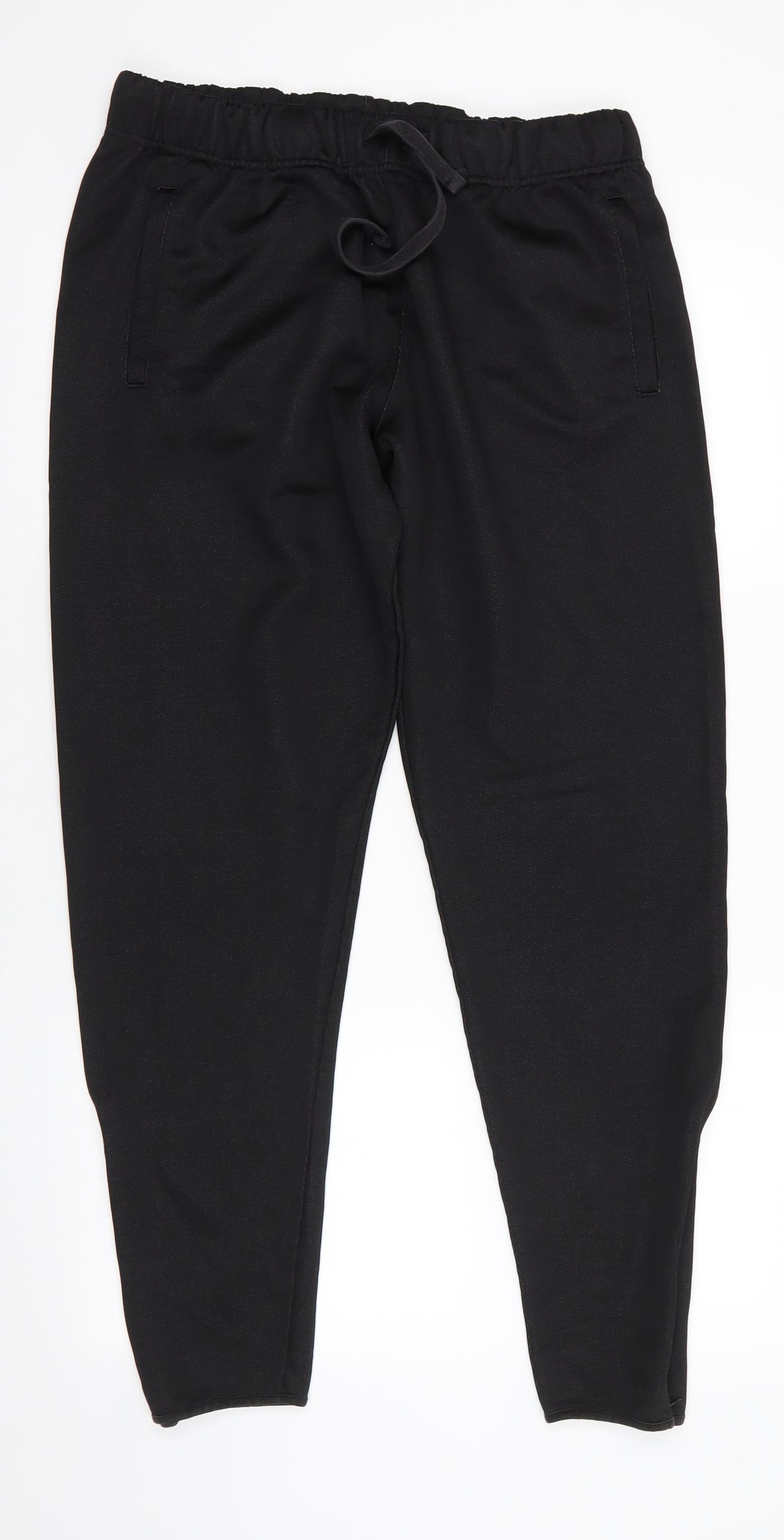 COS Mens Black  Polyester Track Pants Trousers Size M L30 in Regular Drawstring - Ankle Zips
