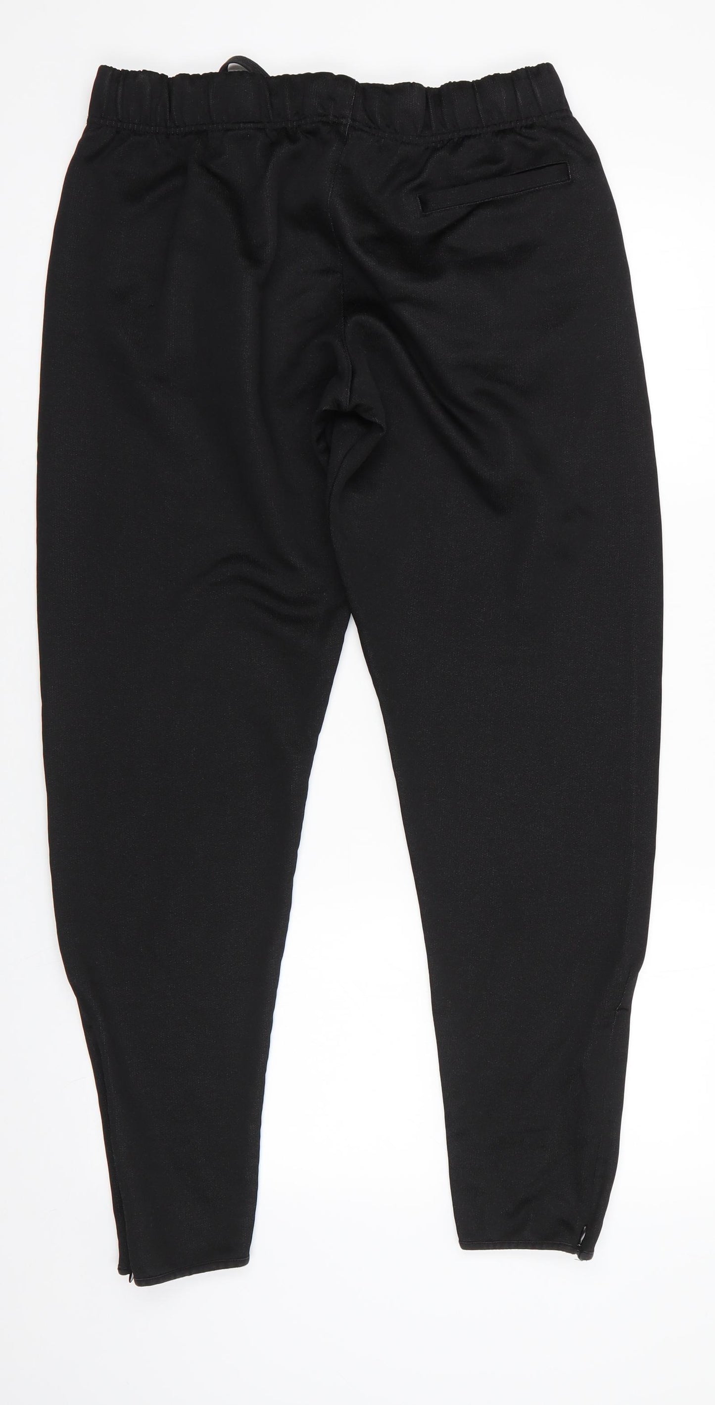 COS Mens Black  Polyester Track Pants Trousers Size M L30 in Regular Drawstring - Ankle Zips