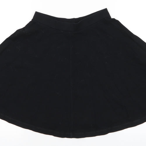 Topshop Womens Black  Cotton Flare Skirt Size 6    - Gym Skirt Style