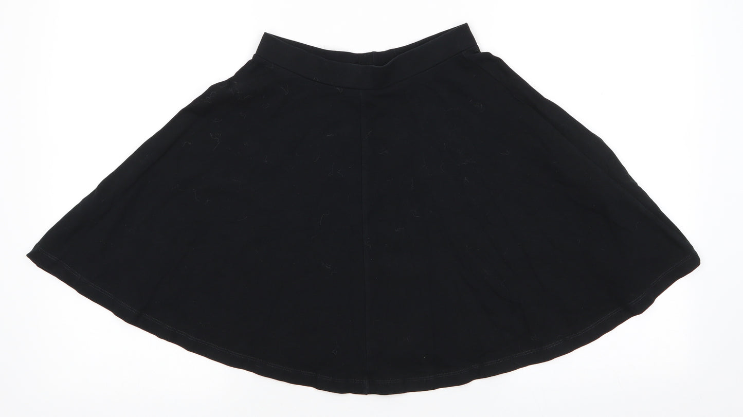 Topshop Womens Black  Cotton Flare Skirt Size 6    - Gym Skirt Style