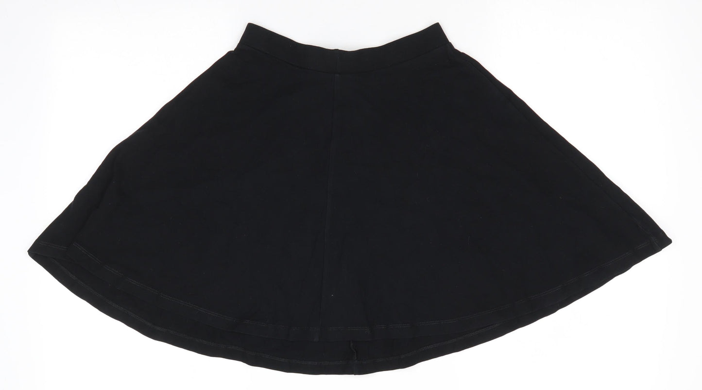 Topshop Womens Black  Cotton Flare Skirt Size 6    - Gym Skirt Style
