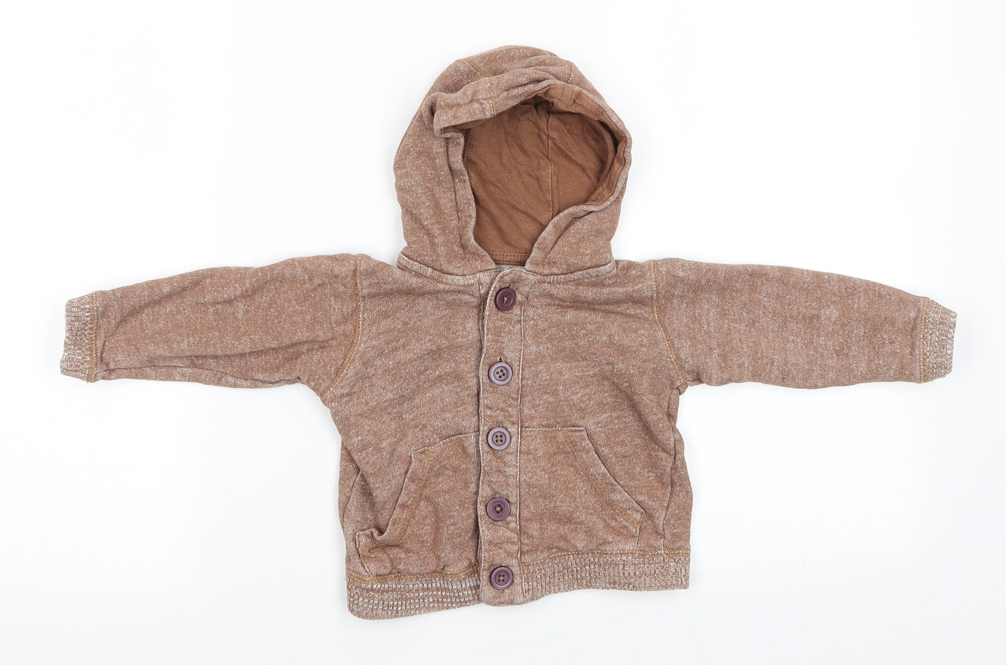 Matalan Boys Brown   Jacket Coat Size 18-24 Months   Button - Toffee Colour Hoodie