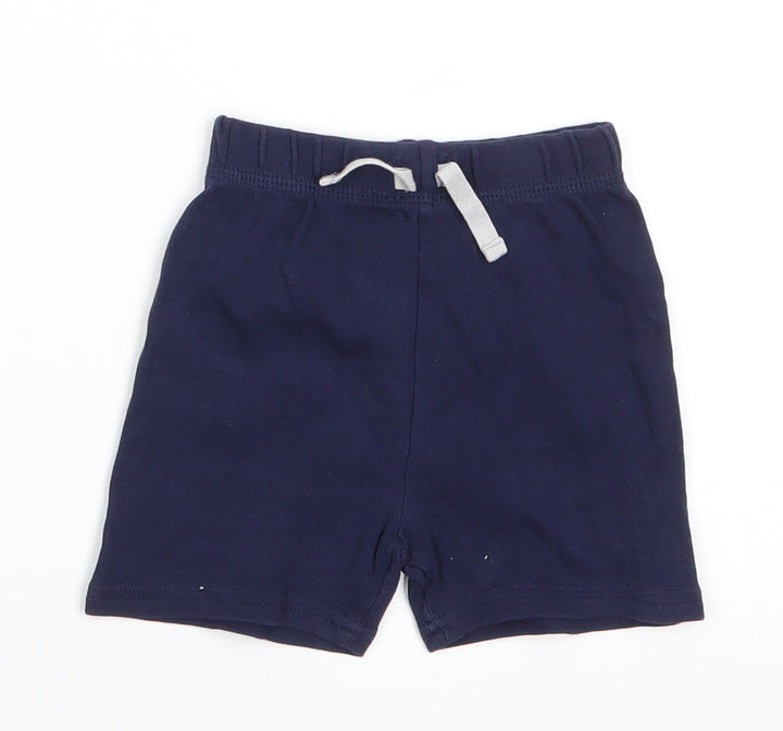 George Boys Blue  Cotton Sweatpants Trousers Size 6-9 Months   - Dark Navy