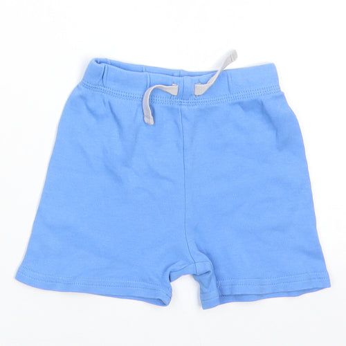 George Boys Blue  Cotton Sweatpants Trousers Size 6-9 Months   - Sky Blue
