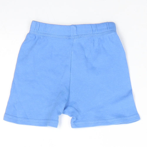 George Boys Blue  Cotton Sweatpants Trousers Size 6-9 Months   - Sky Blue