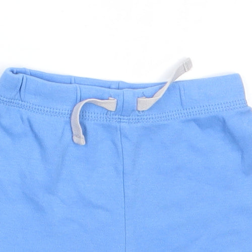 George Boys Blue  Cotton Sweatpants Trousers Size 6-9 Months   - Sky Blue