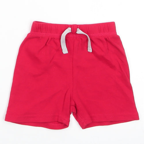 George Boys Red  Cotton Cropped Trousers Size 6-9 Months   - Shorts
