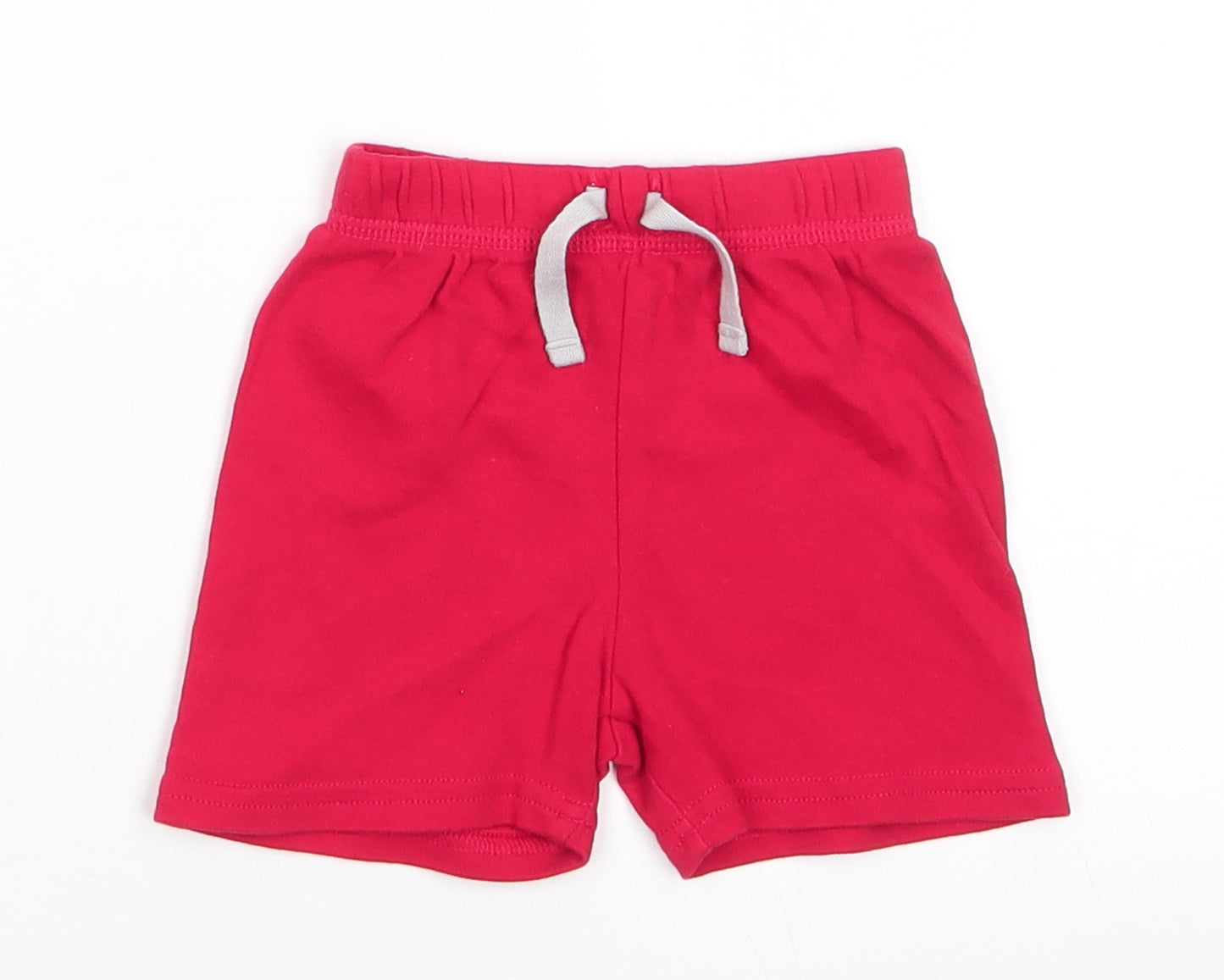 George Boys Red  Cotton Cropped Trousers Size 6-9 Months   - Shorts