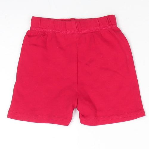 George Boys Red  Cotton Cropped Trousers Size 6-9 Months   - Shorts