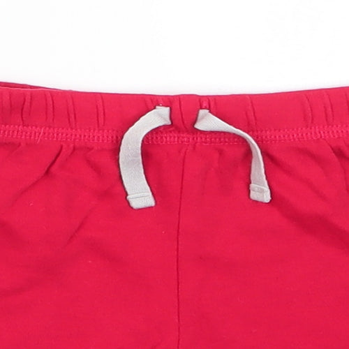 George Boys Red  Cotton Cropped Trousers Size 6-9 Months   - Shorts