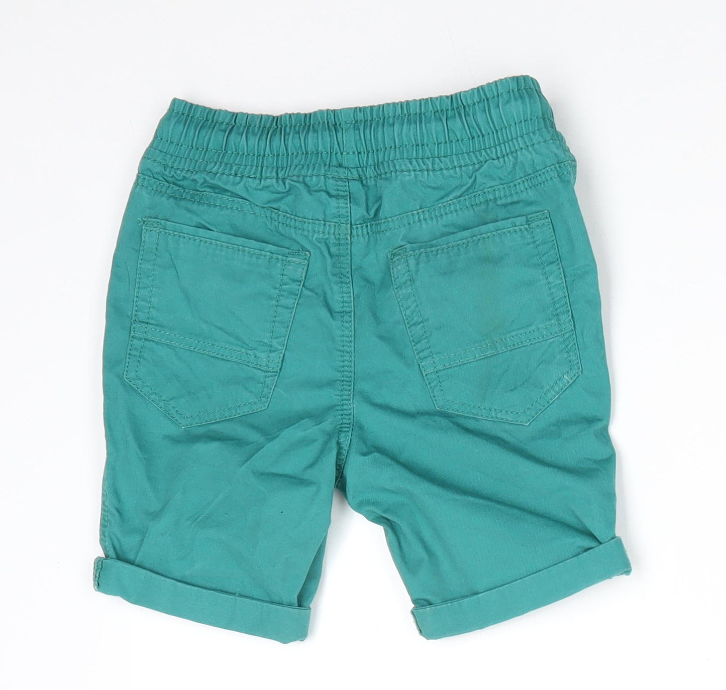 TU Kids Boys Green  Cotton Chino Shorts Size 3 Years  Regular Drawstring - Jade Green