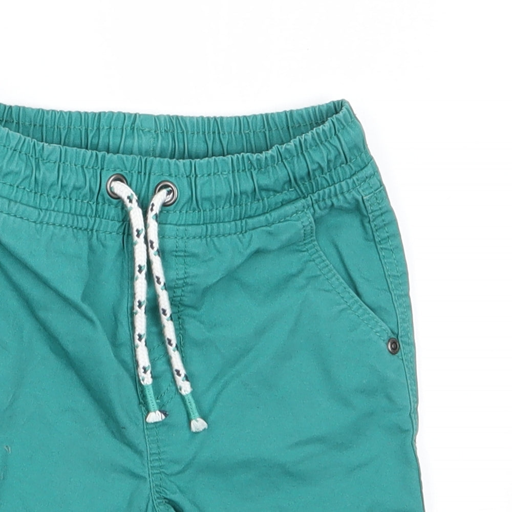 TU Kids Boys Green  Cotton Chino Shorts Size 3 Years  Regular Drawstring - Jade Green