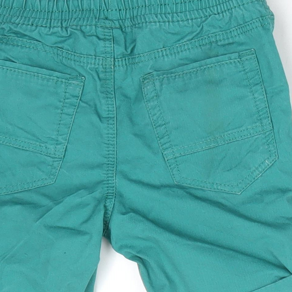 TU Kids Boys Green  Cotton Chino Shorts Size 3 Years  Regular Drawstring - Jade Green