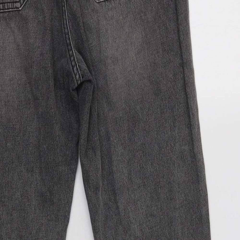 By Egreis Womens Grey  Cotton Tapered Jeans Size M L29 in Regular Button