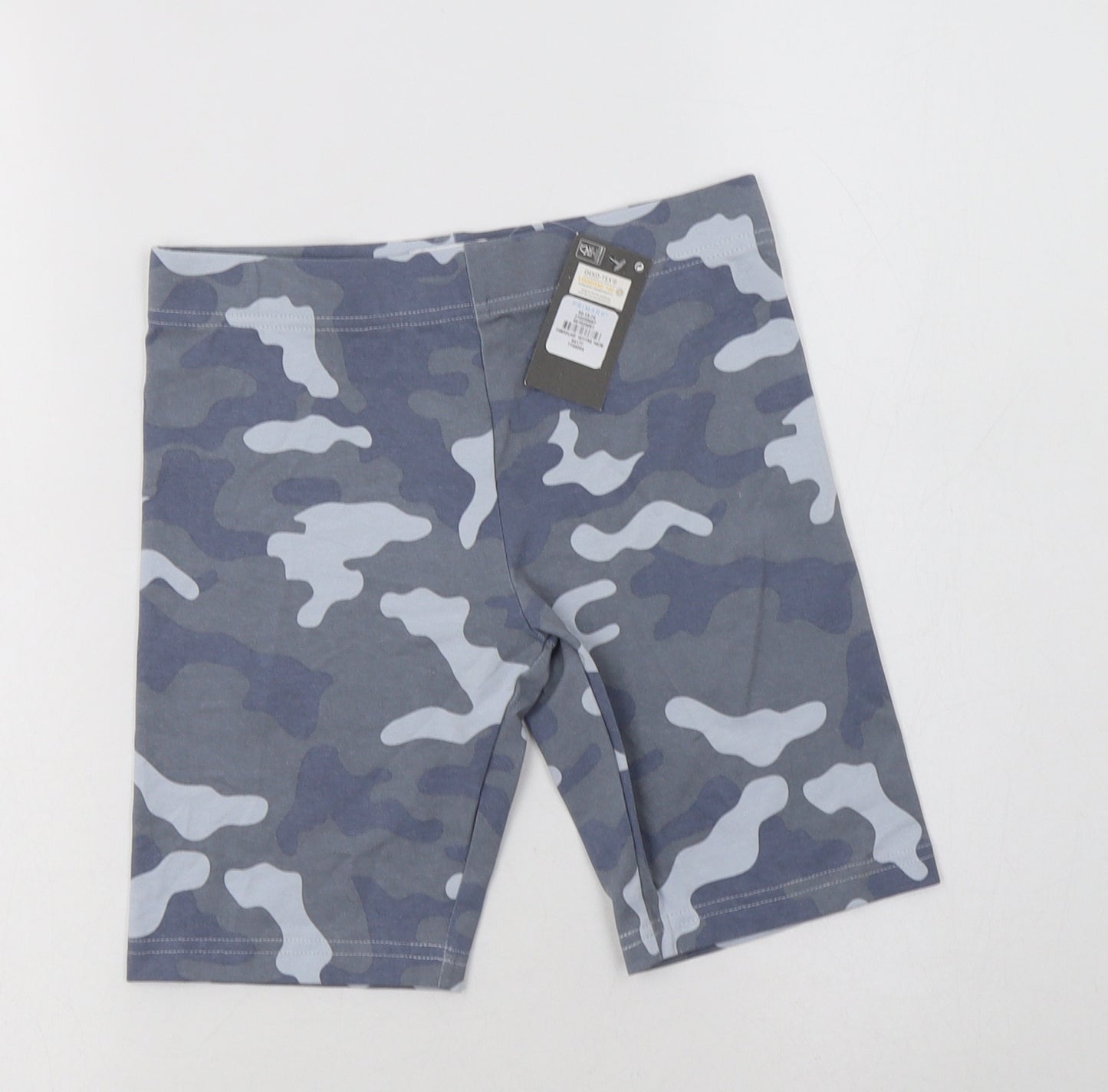 Primark Girls Blue Camouflage Cotton Sweat Shorts Size 10-11 Years  Regular