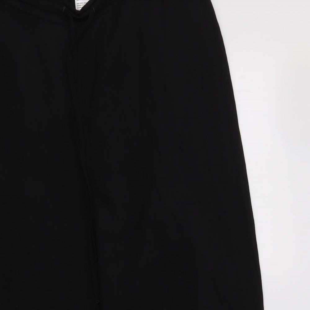 Damart Womens Black  Viscose Cropped Trousers Size 16 L23 in Regular Drawstring