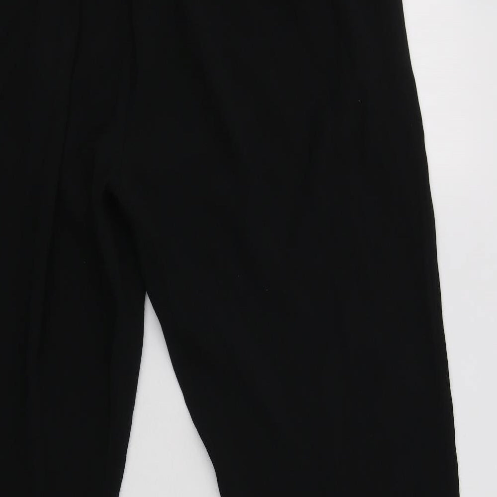 Damart Womens Black  Viscose Cropped Trousers Size 16 L23 in Regular Drawstring