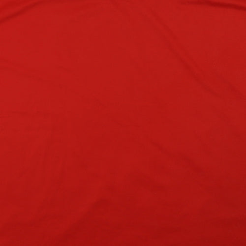 Rugby Heritage Mens Red  Polyester  T-Shirt Size 2XL Crew Neck  - Wales