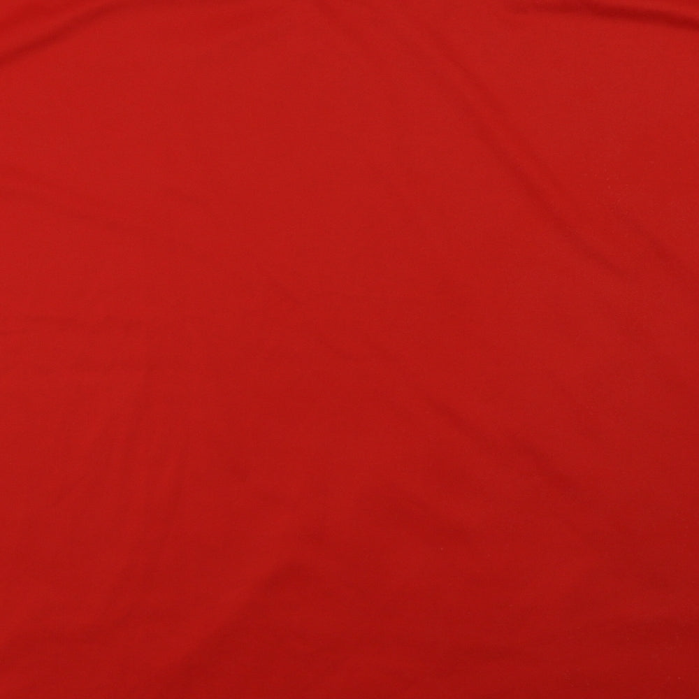 Rugby Heritage Mens Red  Polyester  T-Shirt Size 2XL Crew Neck  - Wales