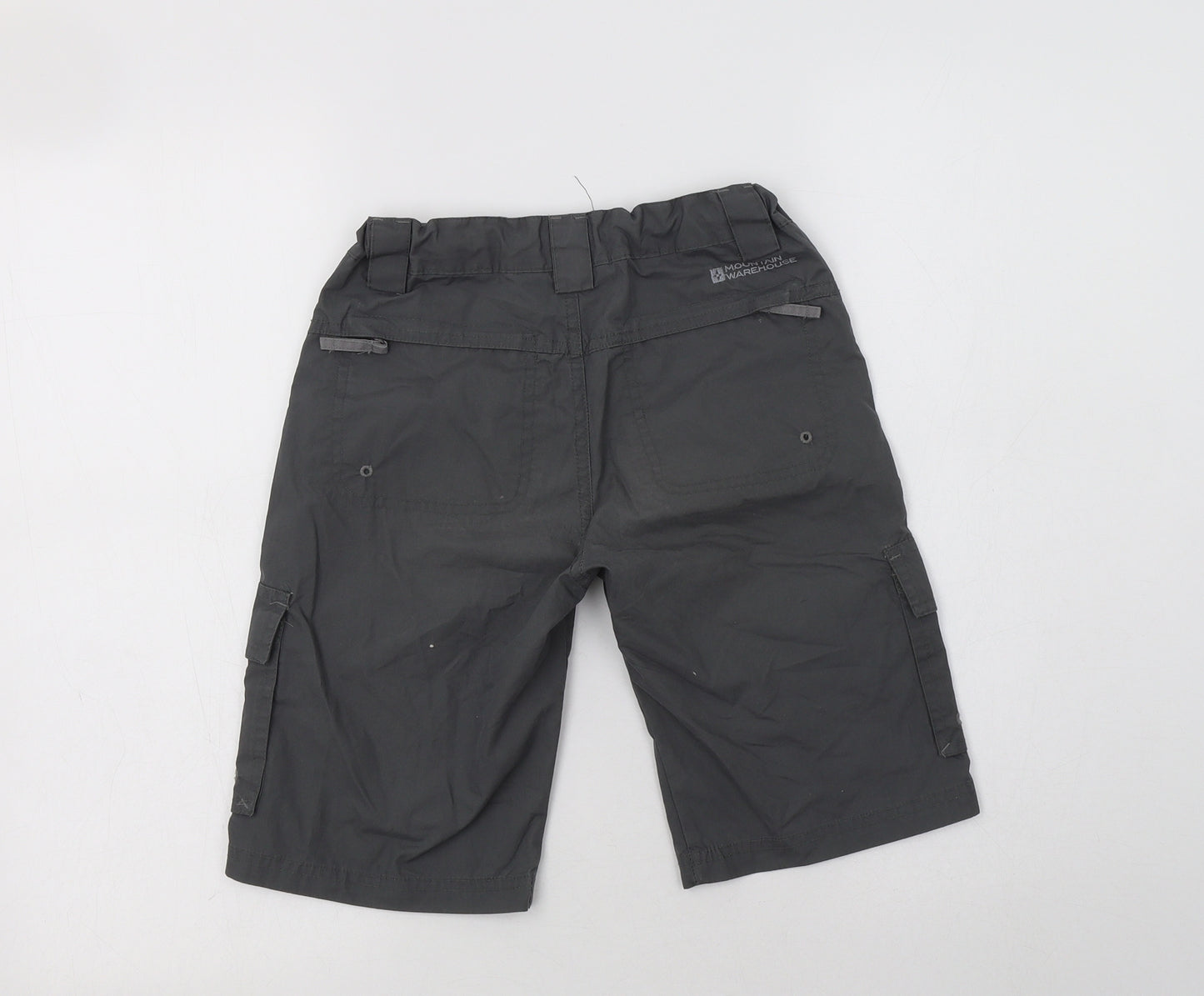 Mountain Warehouse Boys Grey  Polyester Cargo Shorts Size 7-8 Years  Regular Buckle