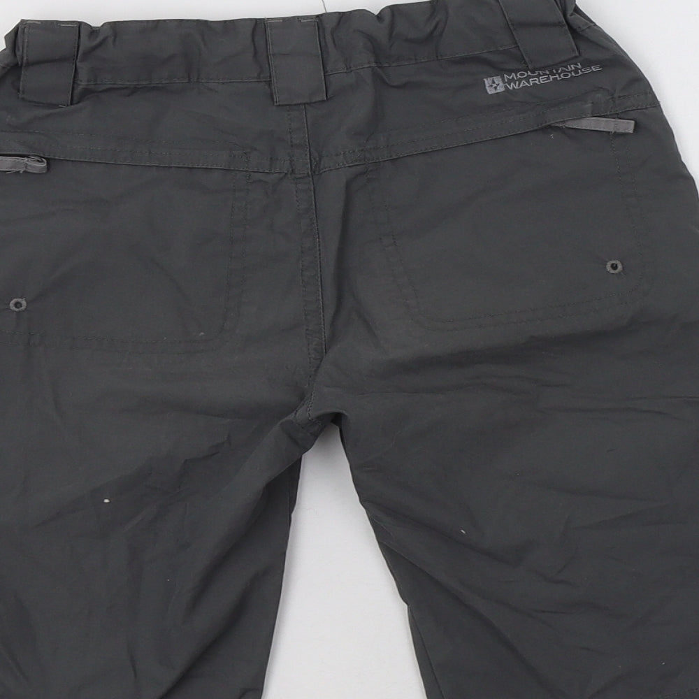 Mountain Warehouse Boys Grey  Polyester Cargo Shorts Size 7-8 Years  Regular Buckle
