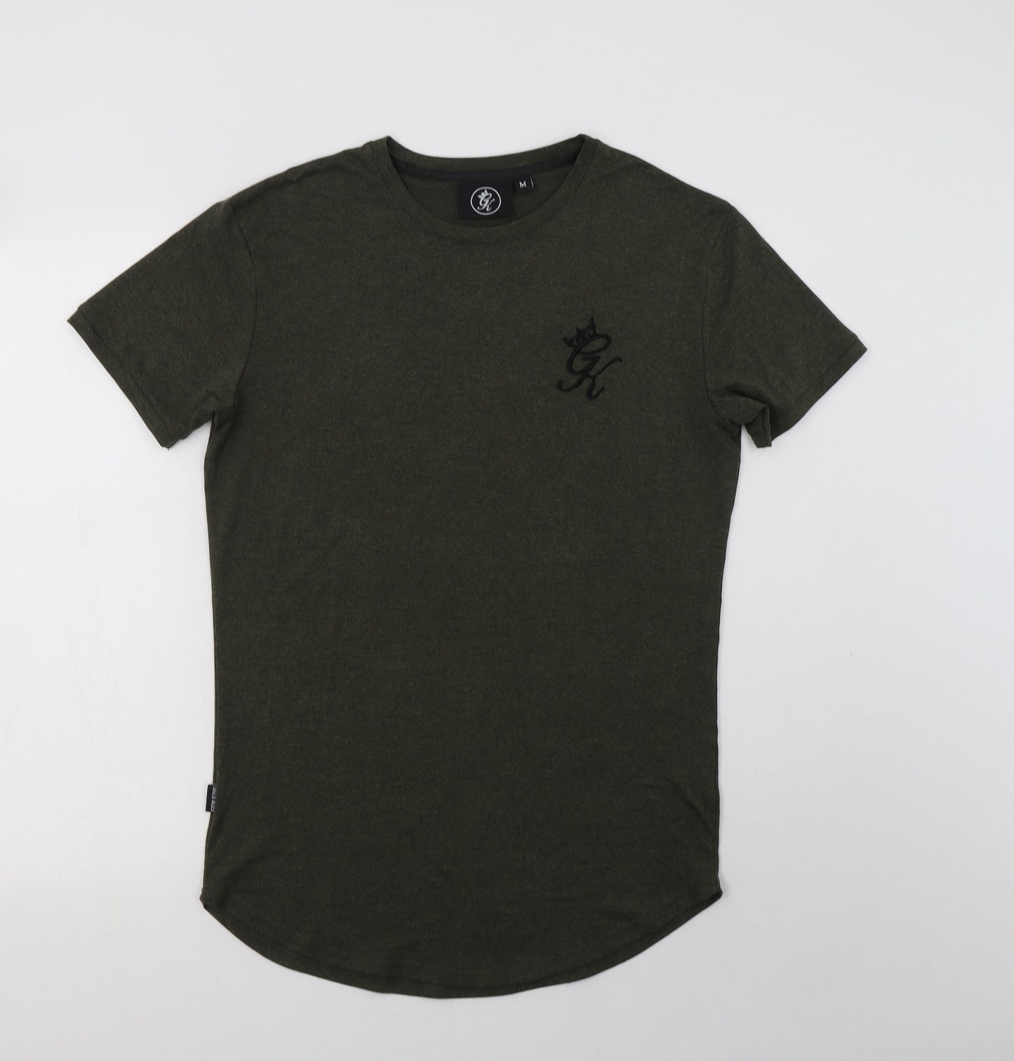 Gym King Mens Green  Viscose  T-Shirt Size M Crew Neck