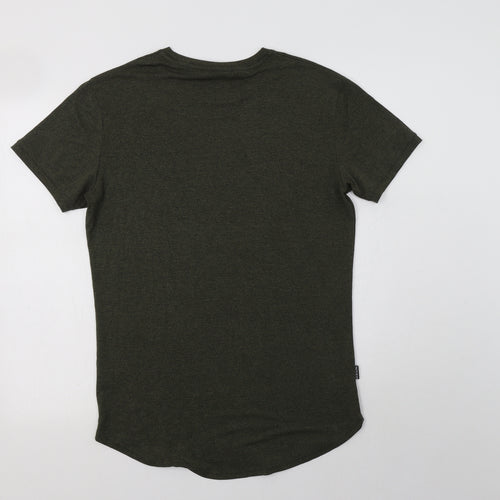 Gym King Mens Green  Viscose  T-Shirt Size M Crew Neck