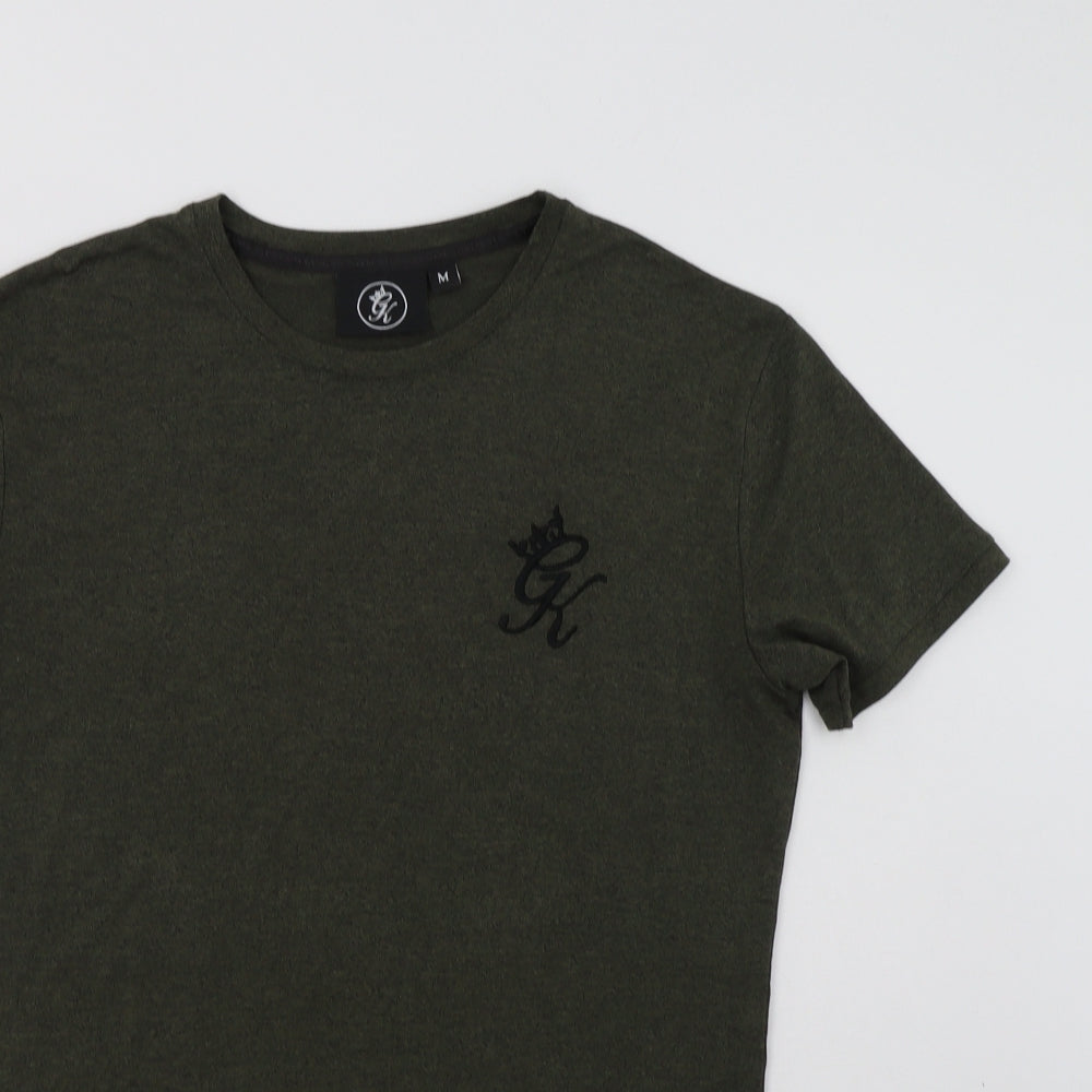 Gym King Mens Green  Viscose  T-Shirt Size M Crew Neck