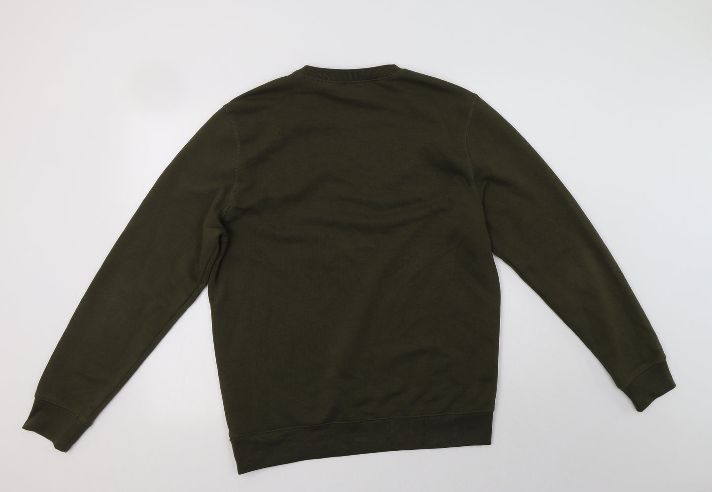 H&M Mens Green  Cotton Pullover Sweatshirt Size M