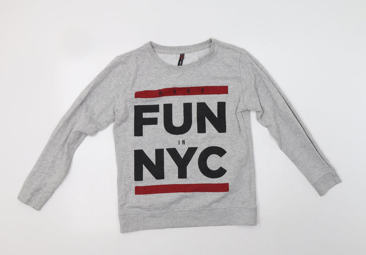 FB Sister Womens Grey Cotton Pullover Sweatshirt Size M - NYC