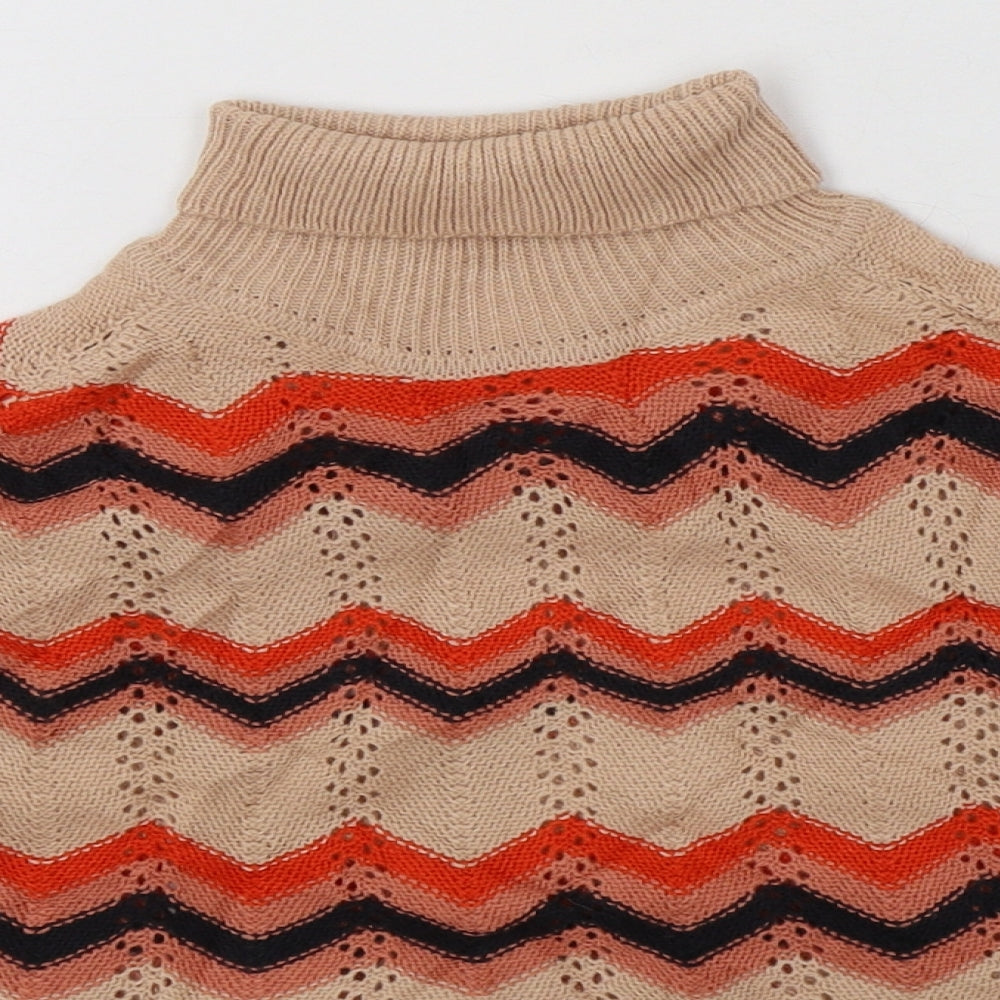 NEXT Baby Beige Striped  Overcoat Poncho Size 18-24 Months