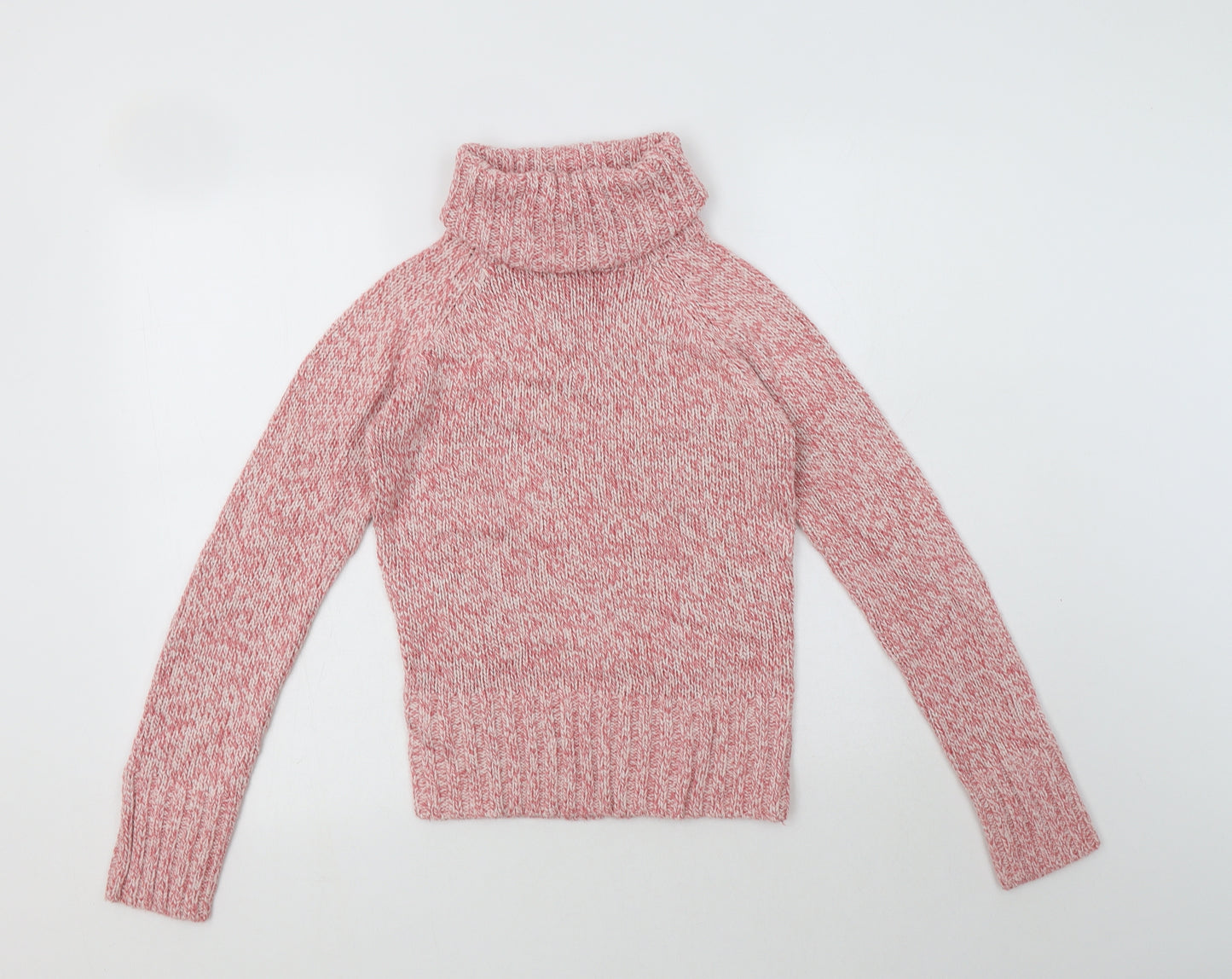 Cherokee Womens Pink Roll Neck  Acrylic Pullover Jumper Size 6