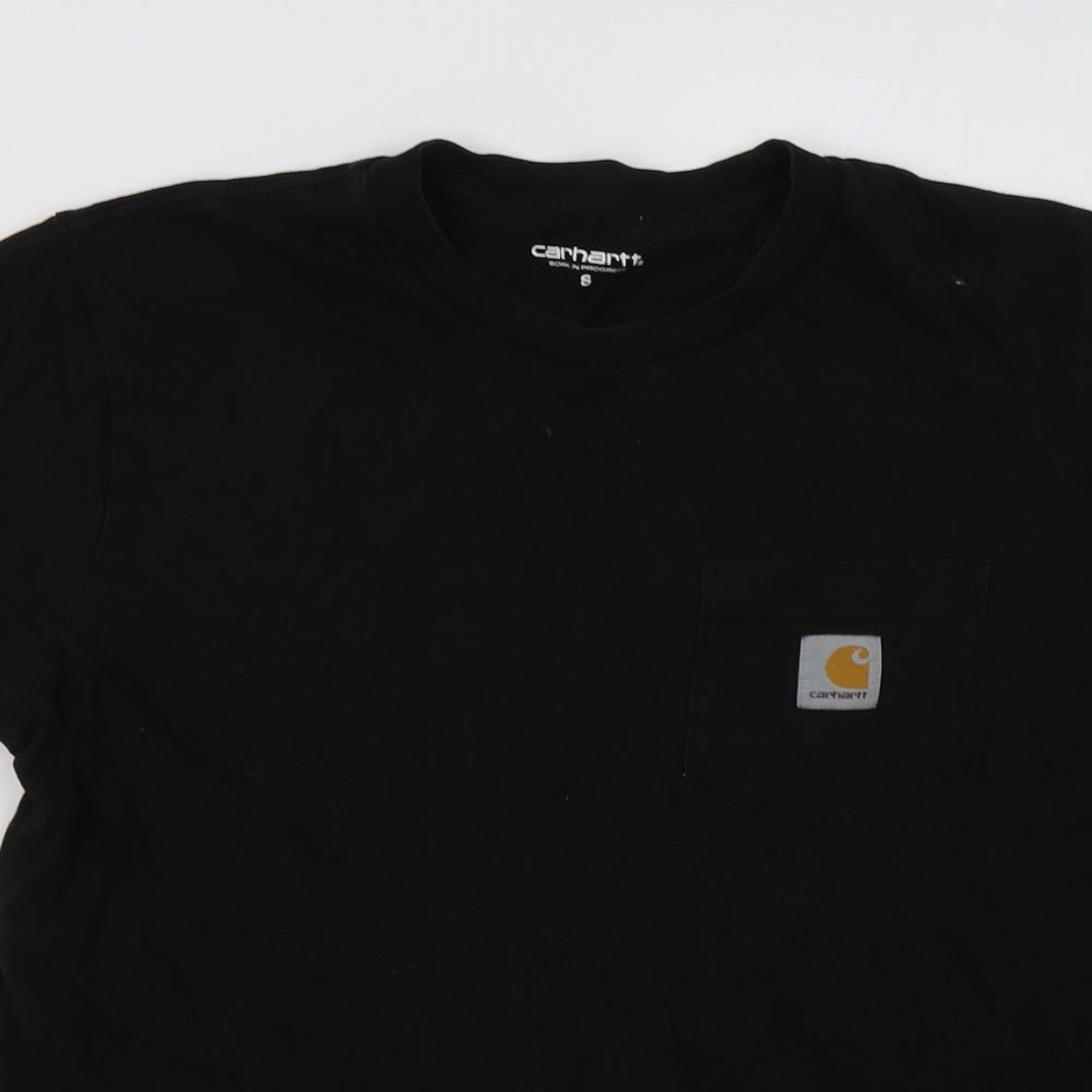 Carha Mens Black  Cotton  T-Shirt Size S Crew Neck