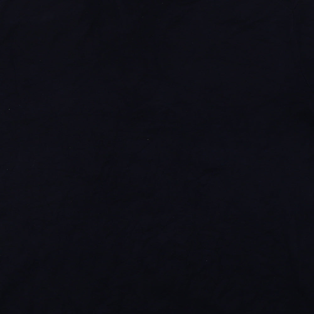 Burton Mens Blue Collared  Viscose Henley Jumper Size L