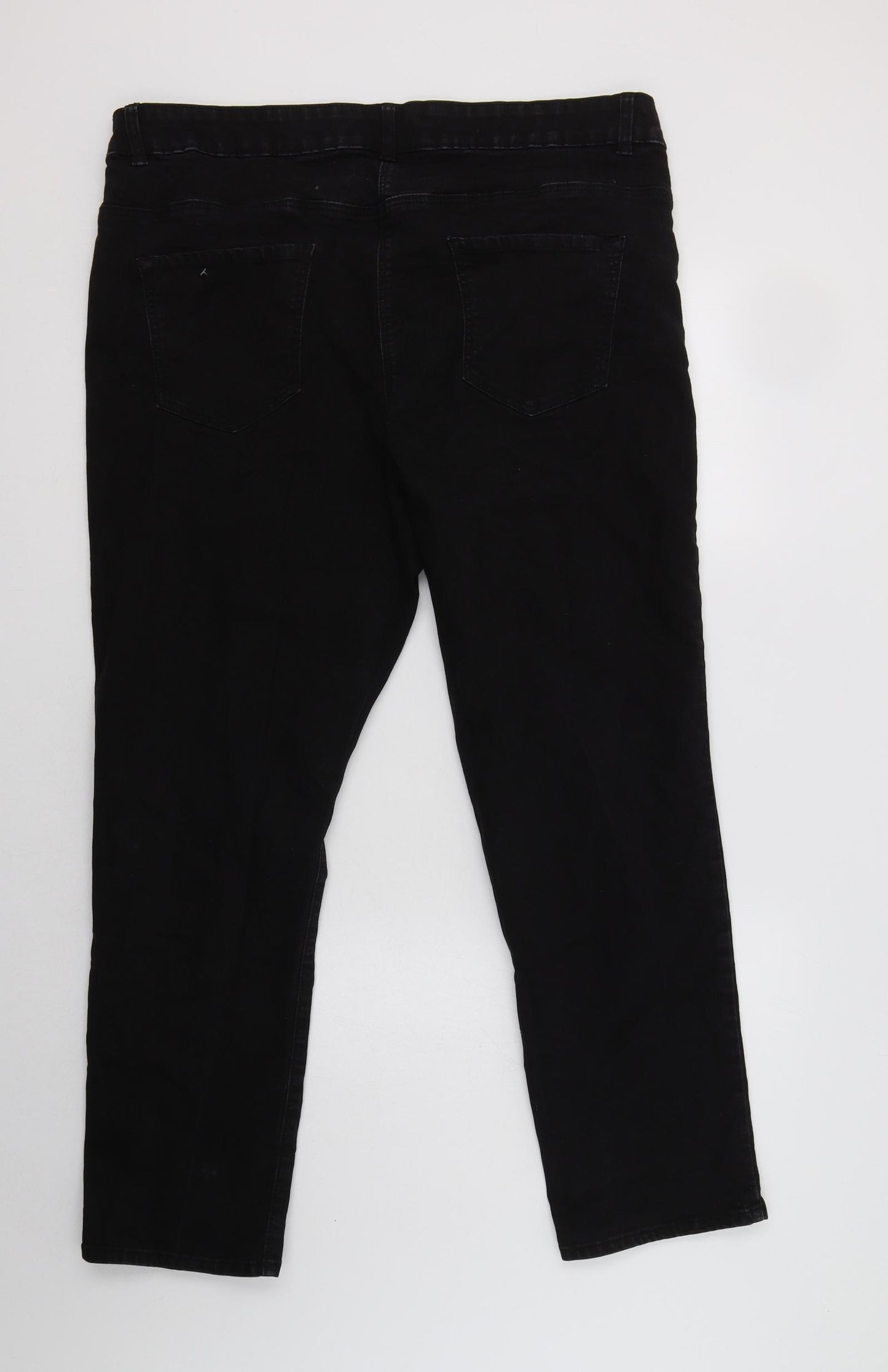 Bonmarché Womens Black  Cotton Skinny Jeans Size 22 L31 in Regular Button