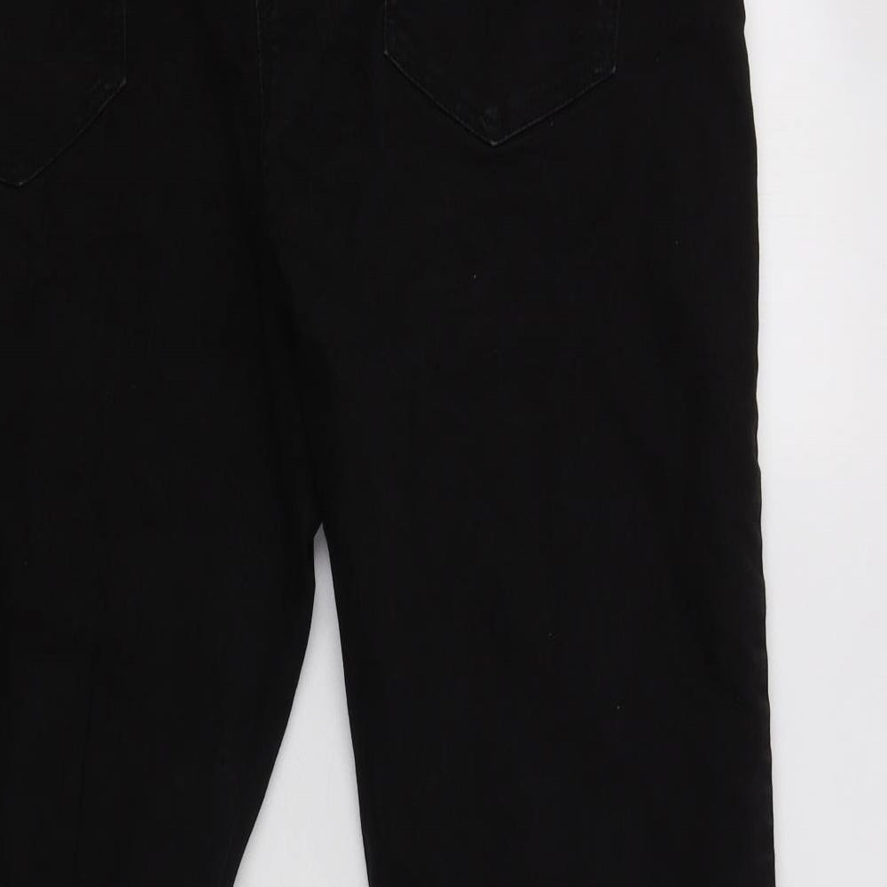 Bonmarché Womens Black  Cotton Skinny Jeans Size 22 L31 in Regular Button